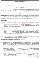 Lease agreement
